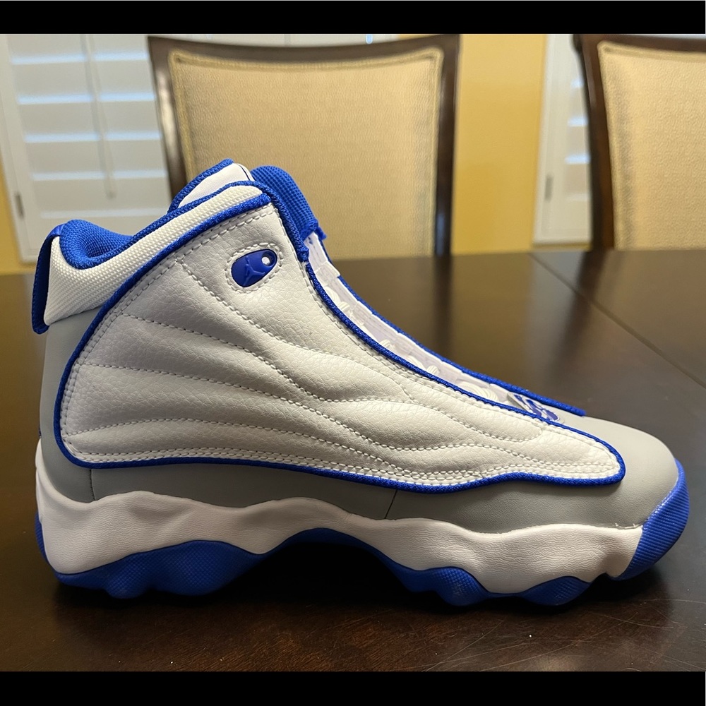 New Nike Air Jordan Pro Strong Basketball Sneaker White Blue Shoes Size US 5.5 - Picture 11 of 12